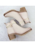 Dámské béžové zateplené boty na klínku Potocki Z25-SZ12690 Dámské béžové zateplené boty na klínku Potocki Z25-SZ12690