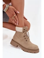 Dámské trapery na šněrování béžové Norena Dámské trapery na šněrování béžové Norena