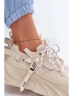 Kožené dámské tenisky GOE TT2N4012 Béžové