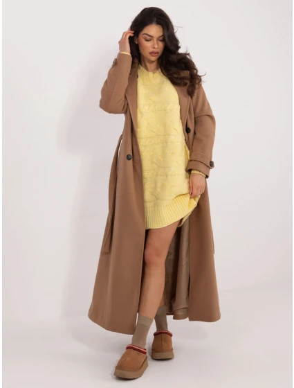 Sweter AT SW model 21808001 jasny żółty - FPrice Sweter AT SW model 21808001 jasny żółty - FPrice