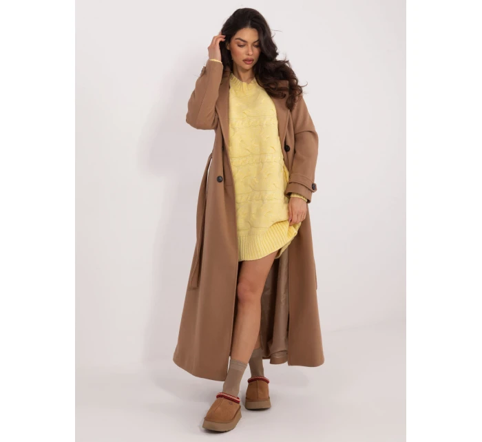 Sweter AT SW model 21808001 jasny żółty - FPrice Sweter AT SW model 21808001 jasny żółty - FPrice