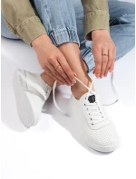 Výborné bílé  polobotky dámské platforma