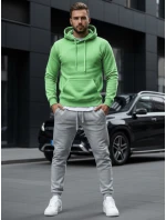 Pánská mikina s kapucí mint FashionStreet BX5082