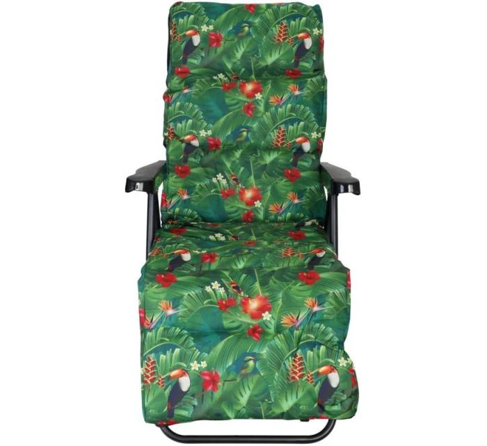 Zahradní křeslo s podnožkou 57x83x106CM FLOWER