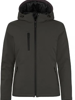 Clique Padded Hooded Softshell Women Dámská zateplená softshellová bunda s kapucí 67.0953 dark grey