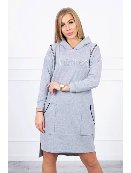 model 18747748 šedé šaty - K-Fashion