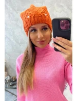 Dámská čepice oranžová model 18752343 - K-Fashion Dámská čepice oranžová model 18752343 - K-Fashion