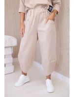 Komplet nových mikinových kalhot Punto béžový Komplet nových mikinových kalhot Punto béžový