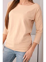 Dámská halenka s lodičkovým výstřihem béžová