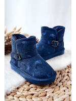 Dětské Kotníkové Boty Sněhule s Kožešinou Tmavě Modrá Kawai Dětské Kotníkové Boty Sněhule s Kožešinou Tmavě Modrá Kawai