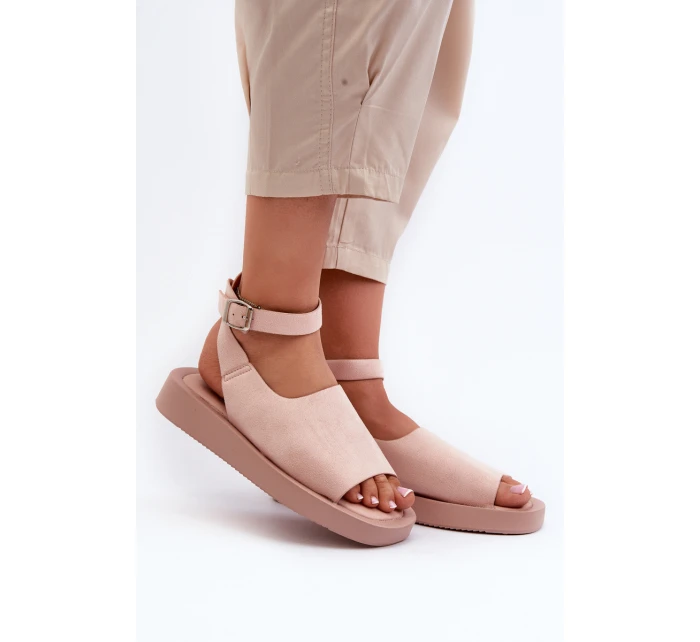 Pohodlné Dámské Sandály Na Platformě Růžové Rubie Pohodlné Dámské Sandály Na Platformě Růžové Rubie