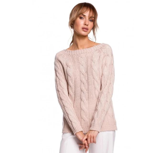 Svetr s výstřihem Bateau M511 šedý - Moe