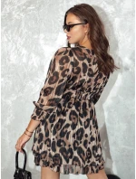 Dámské hnědočerné šaty PANTHER v jedné velikosti FashionStreet EY2541