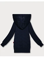 Tmavě modrá dámská mikina s kapucí z různých materiálů Goodlookin model 21787468 - LHD