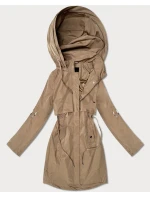 Dámská klasická bunda Goodlookin s podšívkou tmavě béžová (B2006-12)