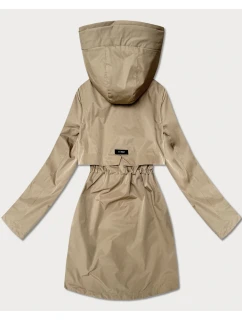 Klasyczna kurtka damska na podszewce Goodlookin ciemny beżowy (B2006-12)