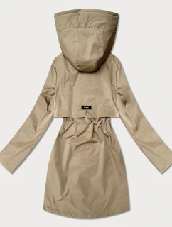 Klasyczna kurtka damska na podszewce Goodlookin ciemny beżowy (B2006-12)