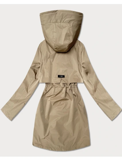 Klasyczna kurtka damska na podszewce Goodlookin ciemny beżowy (B2006-12)