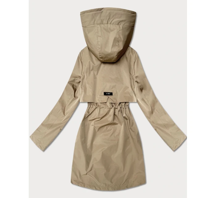 Klasyczna kurtka damska na podszewce Goodlookin ciemny beżowy (B2006-12)