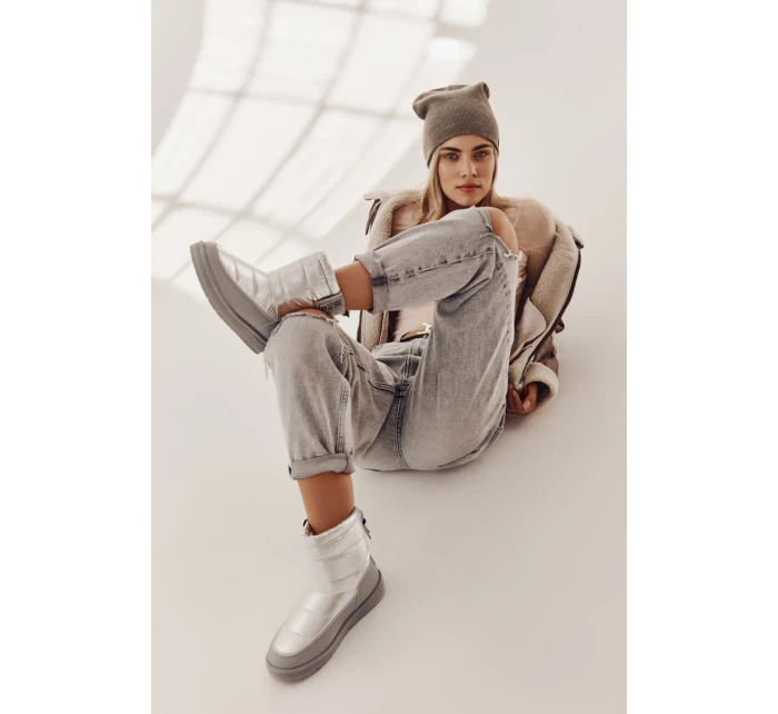 Dámské Sněhule Big Star model 21561942 Stříbrné - Big Star Shoes Dámské Sněhule Big Star model 21561942 Stříbrné - Big Star Shoes