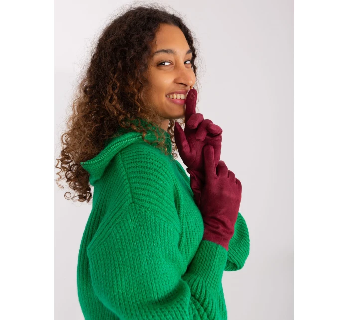 Rękawiczki AT RK model 19381400 bordowy - FPrice Rękawiczki AT RK model 19381400 bordowy - FPrice