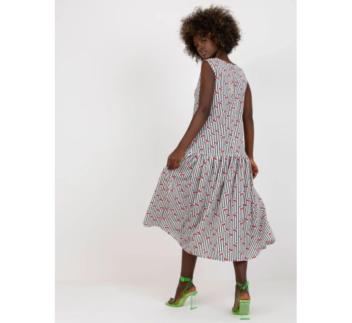 Šaty LK SK 506986 1.89 bílá a černá Šaty LK SK 506986 1.89 bílá a černá