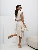 Sukienka MI SK  jasny beżowy model 22123726 - FPrice