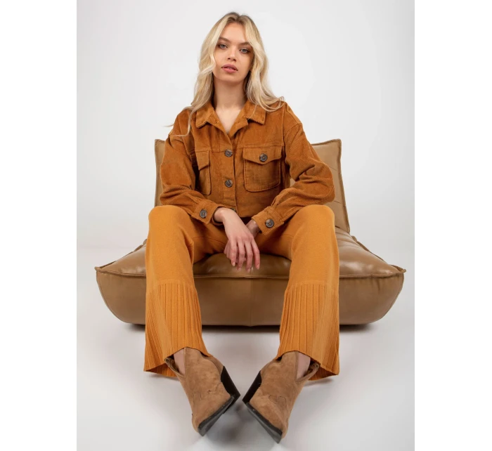 Kalhoty VI SP 20284.08P tmavě žlutá