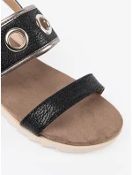 Moderní černé dámské sandály bez podpatku Moderní černé dámské sandály bez podpatku