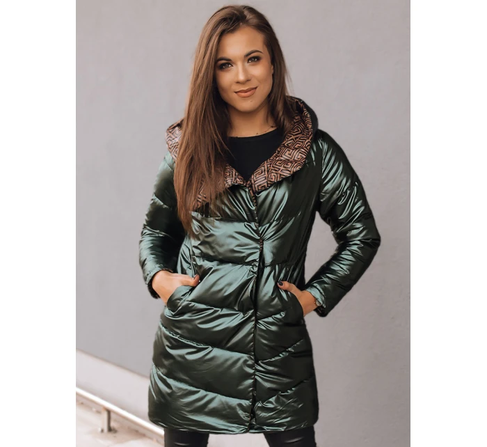 Dámská dvoucestná přechodná bunda DELSY LONG zelená FashionStreet TY3480