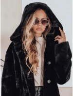 Dámský kožich HELLOCHIC dlouhý černý FashionStreet TY4986 Dámský kožich HELLOCHIC dlouhý černý FashionStreet TY4986