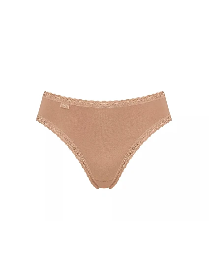 Dámské kalhotky Sloggi 24/7 Cotton Lace Tai C3P hnědé
