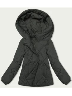 Dámská bunda v army barvě pro přechodné období (5M3175-136)