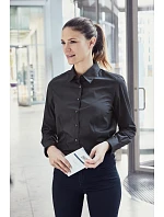 JN 641 Popelínová business halenka s dlouhým rukávem model 22487471 wine - Daiber JN 641 Popelínová business halenka s dlouhým rukávem model 22487471 wine - Daiber
