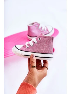Dětské růžové vysoké tenisky Catrina