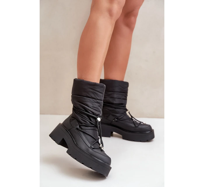 Dámské Sněhule Na Platformě A Plochém Podpatku Černé model 21679746 - Boto Dámské Sněhule Na Platformě A Plochém Podpatku Černé model 21679746 - Boto