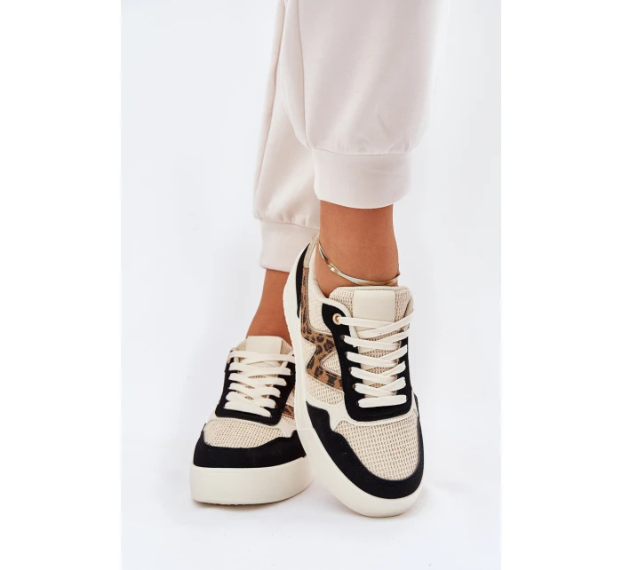 Dámské Sportovní Boty Na Platformě Leopardí Černé model 21688956 - Boto Dámské Sportovní Boty Na Platformě Leopardí Černé model 21688956 - Boto
