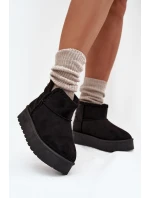 Dámské Sněhule Na Platformě S Prošitím Big Star SS274128 Černé Dámské Sněhule Na Platformě S Prošitím Big Star SS274128 Černé