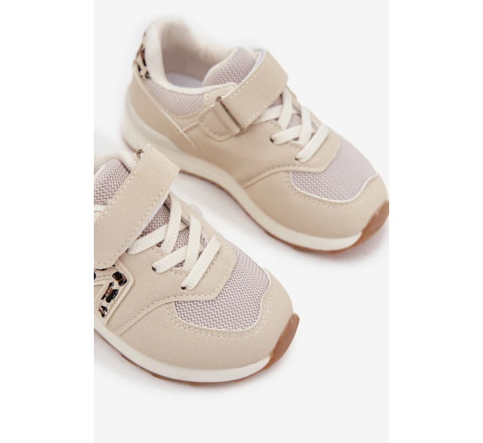 Dětské sportovní tenisky na suchý zip béžové Galisse Dětské sportovní tenisky na suchý zip béžové Galisse