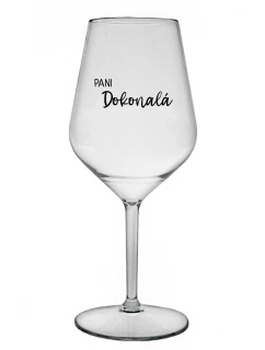 PANI DOKONALÁ - priehľadný nerozbitný pohár na víno 470 ml