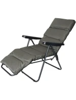 Zahradní křeslo s podnožkou 57x83x106CM šedozelené