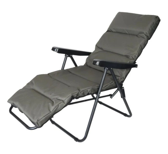 Zahradní křeslo s podnožkou 57x83x106CM šedozelené