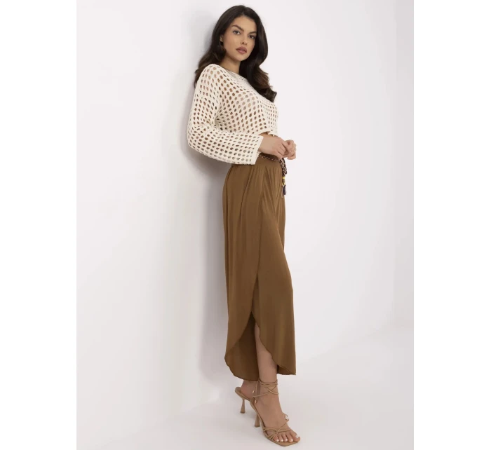 TW SP BI kalhoty model 20969226 světle hnědé - FPrice TW SP BI kalhoty model 20969226 světle hnědé - FPrice