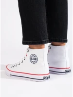 Stylové bílé tenisky dámské bez podpatku Stylové bílé tenisky dámské bez podpatku