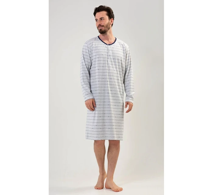 Pánská noční košile s dlouhým rukávem model 17774765 - Gazzaz