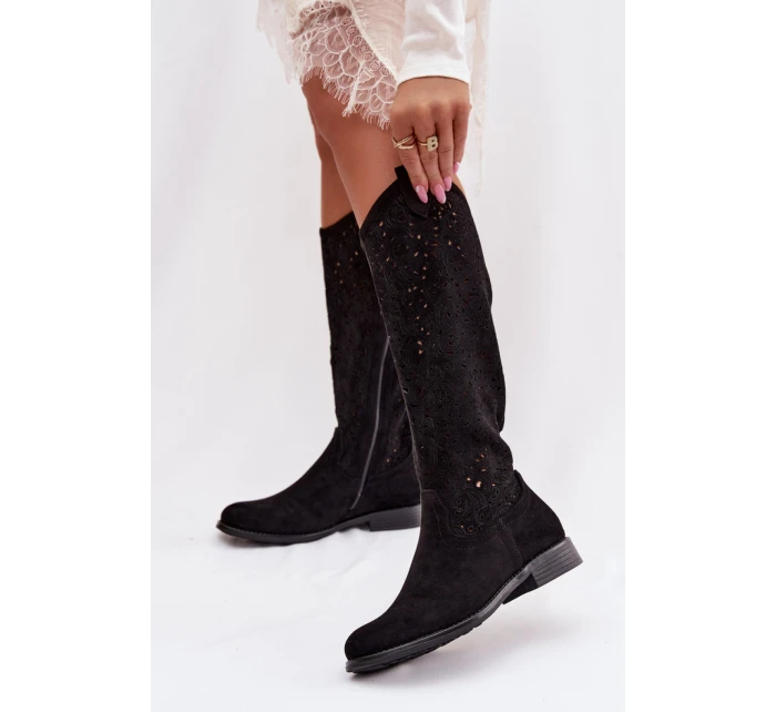 Ažurové kozačky  model 224440 Step in style