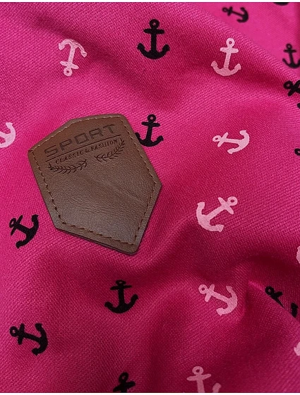 Růžová hrubší mikina se zipem a se vzorem model 21310418 - 6&8 Fashion