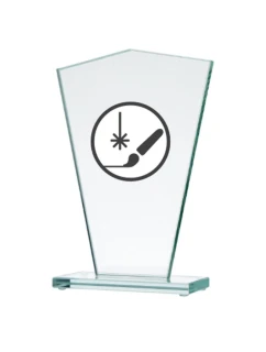 Trofeum szklane grawerowane + wypełnienie farbą