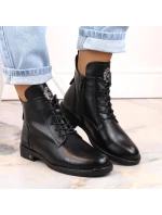 Boty se šněrováním a zipem Potocki W WOL171B černá