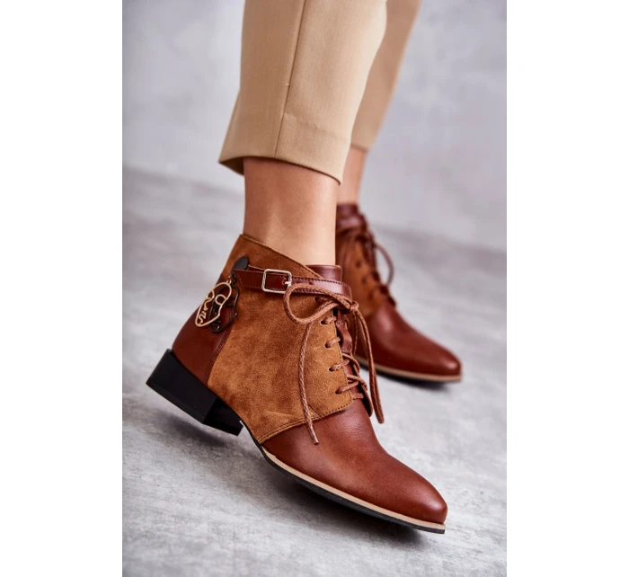 Dámské kožené kozačky Maciejka 5743A-29 Hněde